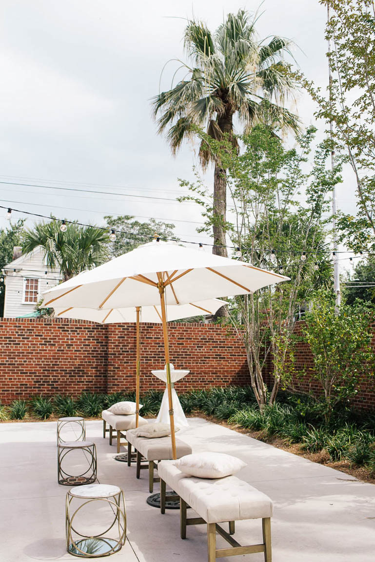 Courtyard has a lounge, The Cedar Room, Charleston, South Carolina Kate Timbers Photography. http://katetimbers.com #katetimbersphotography // Charleston Photography // Inspiration