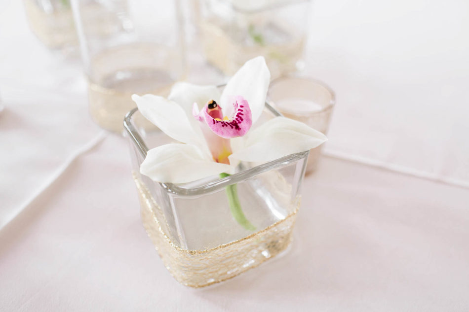 Orchids are placed on table, The Cedar Room, Charleston, South Carolina Kate Timbers Photography. http://katetimbers.com #katetimbersphotography // Charleston Photography // Inspiration
