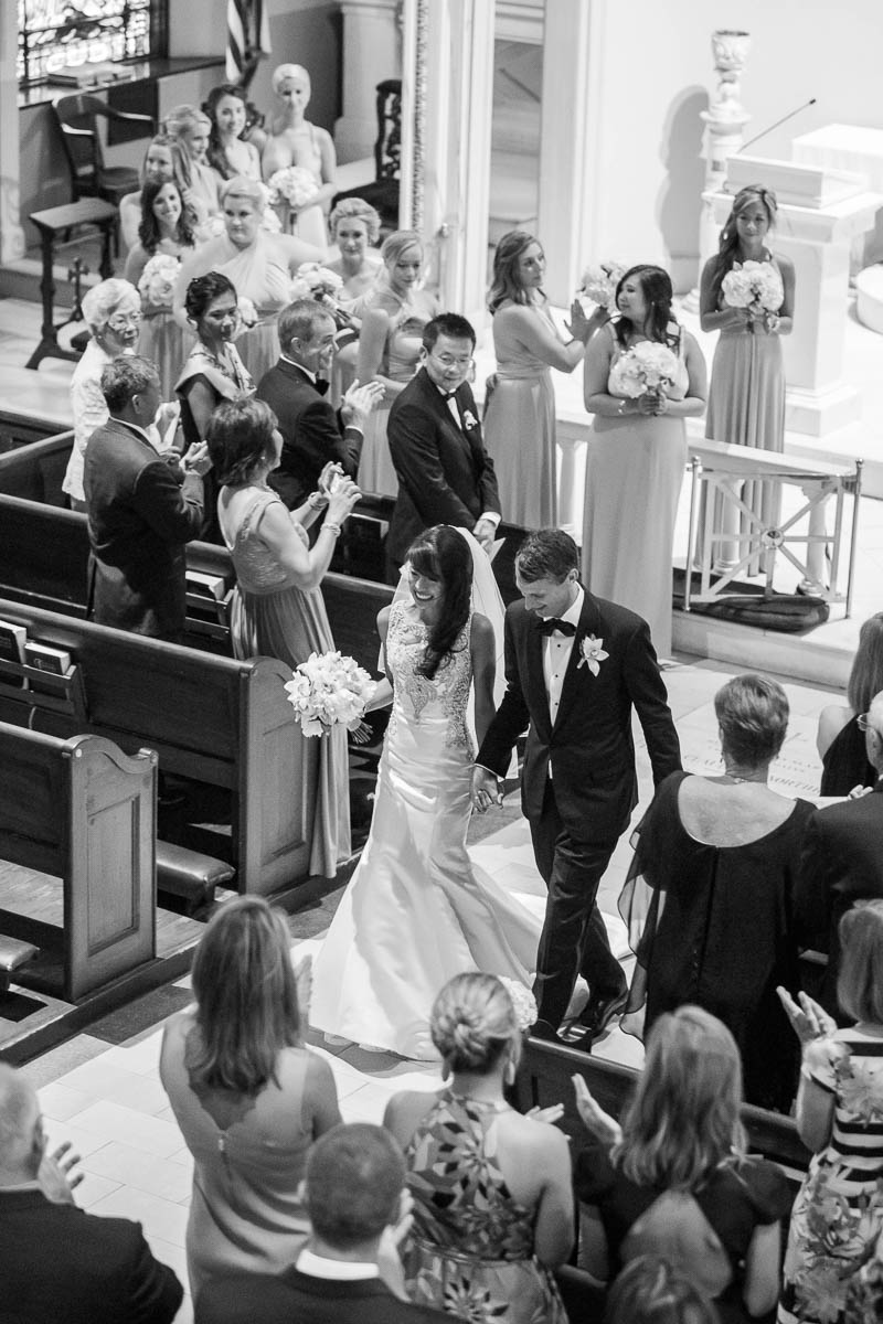 Bride and groom kiss, St Mary of the Annunciation, Charleston, South Carolina Kate Timbers Photography. http://katetimbers.com #katetimbersphotography // Charleston Photography // Inspiration