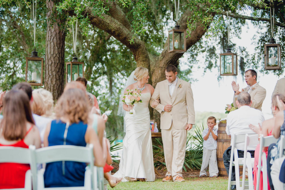 Bride and groom are announced, Creek Club at I'on, Charleston, South Carolina. Kate Timbers Photography. http://katetimbers.com