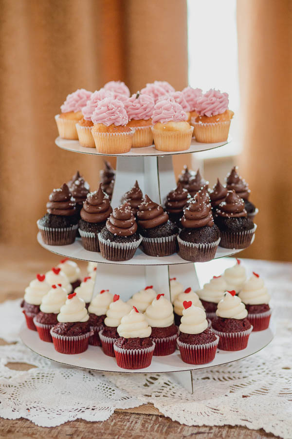 Cupcakes sit on stand, Creek Club at I'on, Charleston, South Carolina. Kate Timbers Photography. http://katetimbers.com