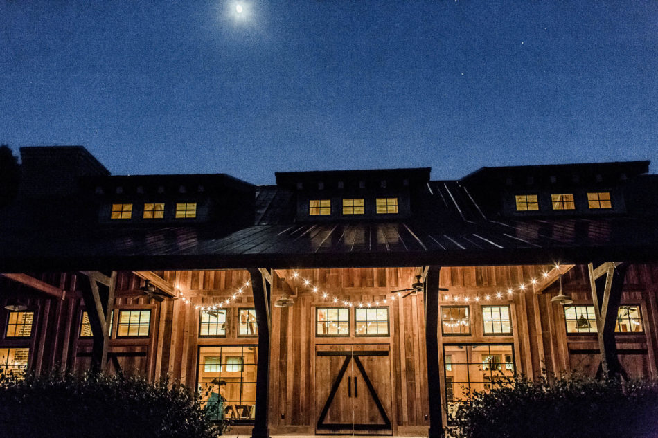 Moon light shines on barn, Pepper Plantation, Awendaw, South Carolina. Kate Timbers Photography. http://katetimbers.com