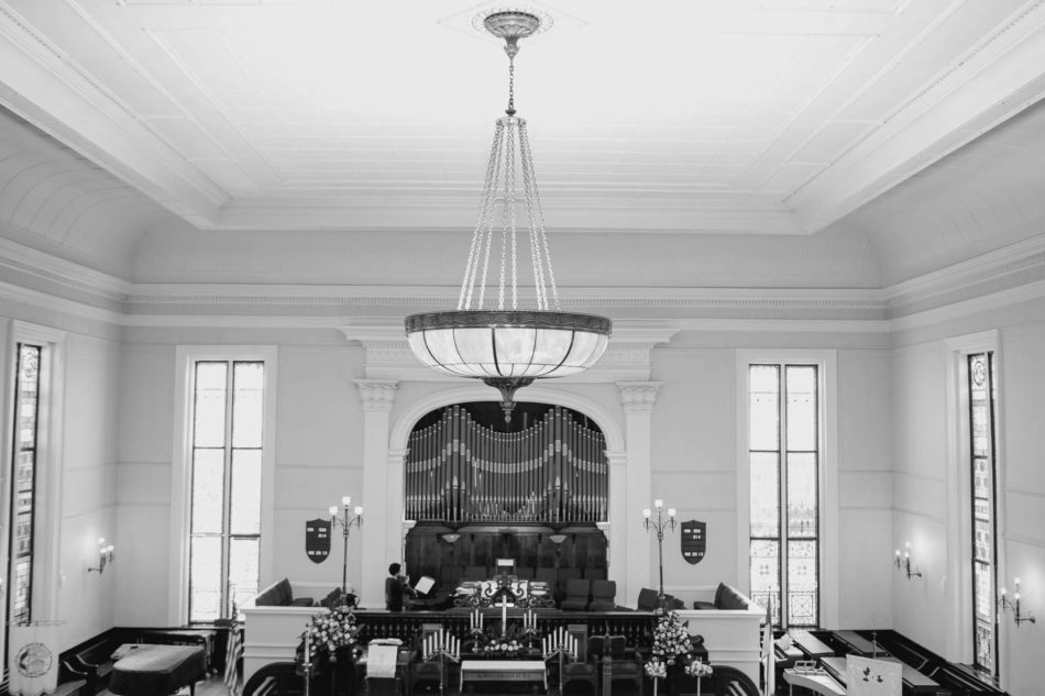 Chandelier hangs from ceiling, Bethel United Methodist Church, Charleston, South Carolina. Kate Timbers Photography. http://katetimbers.com