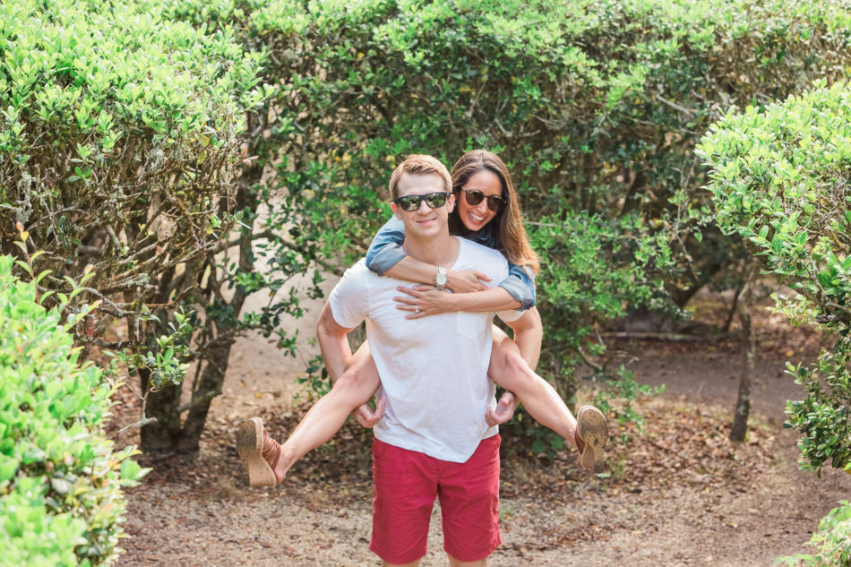 Engaged couple go through hedge maze, Magnolia Plantation, Charleston, South Carolina. Kate Timbers Photography. http://katetimbers.com