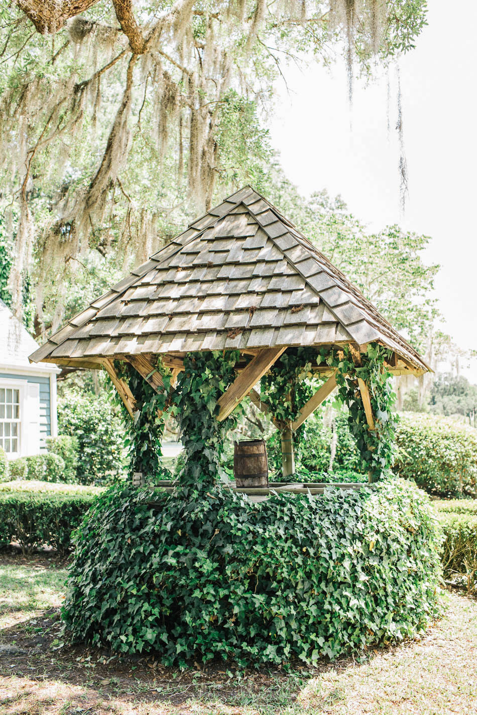 Ivy covered well sits under an oak tree, Oakland Plantation, Mt Pleasant, South Carolina Kate Timbers Photography. http://katetimbers.com #katetimbersphotography // Charleston Photography // Inspiration