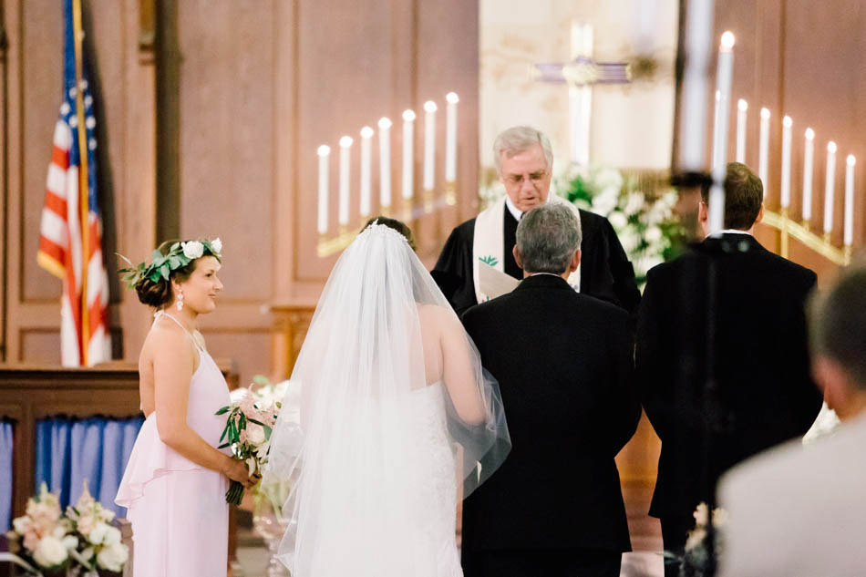 Father walks bride up the aisle, Summerall Chapel, South Carolina Kate Timbers Photography. http://katetimbers.com #katetimbersphotography // Charleston Photography // Inspiration