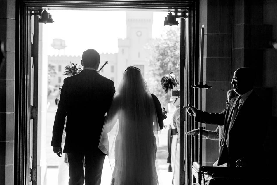 Bride and groom have bagpipe send off, Summerall Chapel, South Carolina Kate Timbers Photography. http://katetimbers.com #katetimbersphotography // Charleston Photography // Inspiration