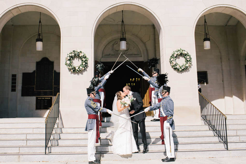 Bride and groom have sword exit, Summerall Chapel, South Carolina Kate Timbers Photography. http://katetimbers.com #katetimbersphotography // Charleston Photography // Inspiration