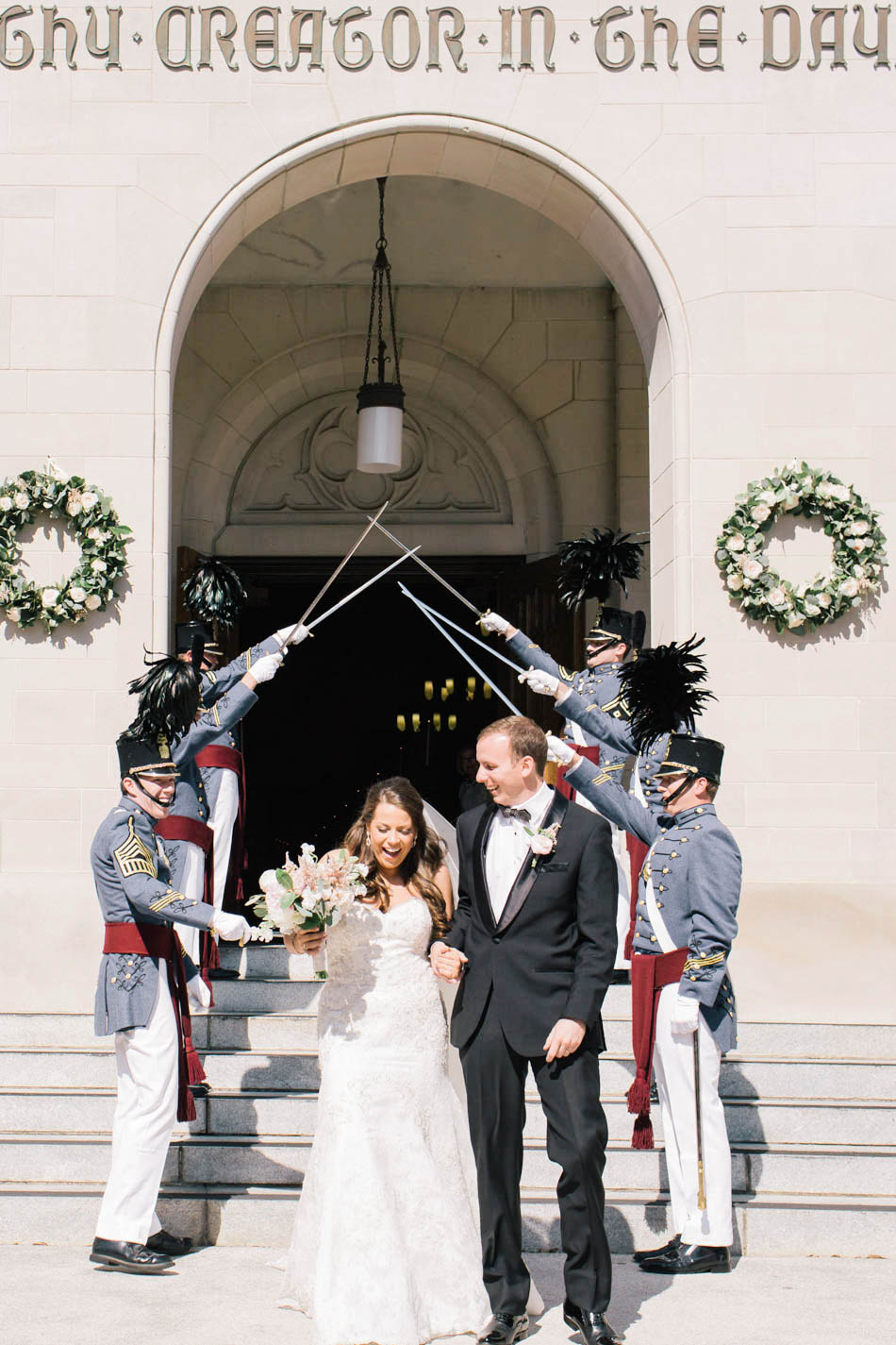 Bride and groom have sword exit, Summerall Chapel, South Carolina Kate Timbers Photography. http://katetimbers.com #katetimbersphotography // Charleston Photography // Inspiration