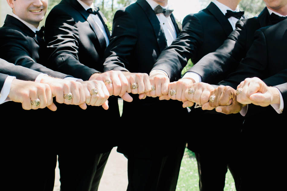 Groom and groomsmen show their Citadel rings, Summerall Chapel, South Carolina Kate Timbers Photography. http://katetimbers.com #katetimbersphotography // Charleston Photography // Inspiration