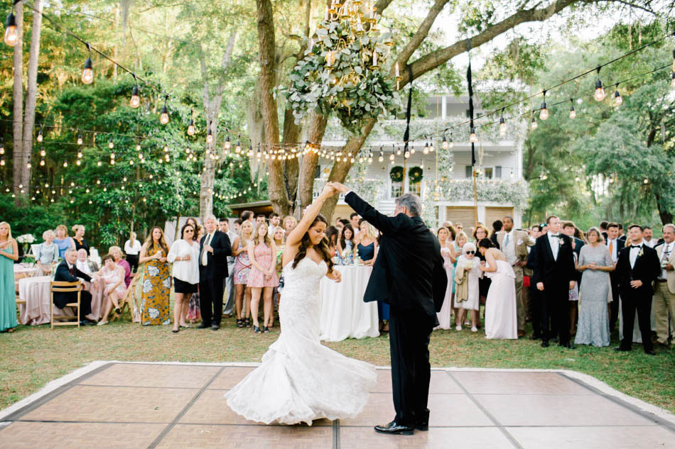Bride dances with father, Wadmalaw Island, South Carolina Kate Timbers Photography. http://katetimbers.com #katetimbersphotography // Charleston Photography // Inspiration