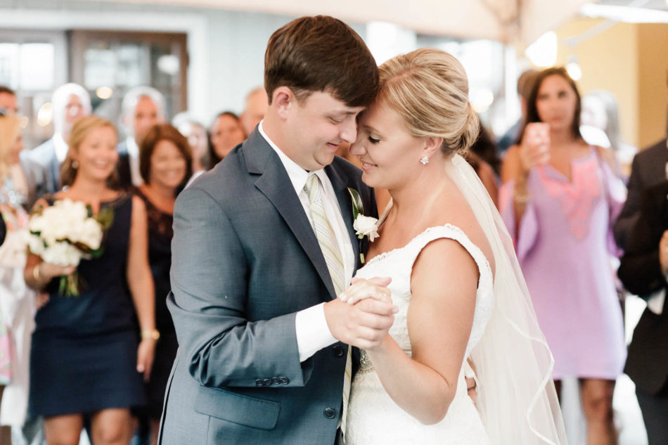 Bride and groom have first dance, Coleman Hall, Mt Pleasant, South Carolina Kate Timbers Photography. http://katetimbers.com #katetimbersphotography // Charleston Photography // Inspiration