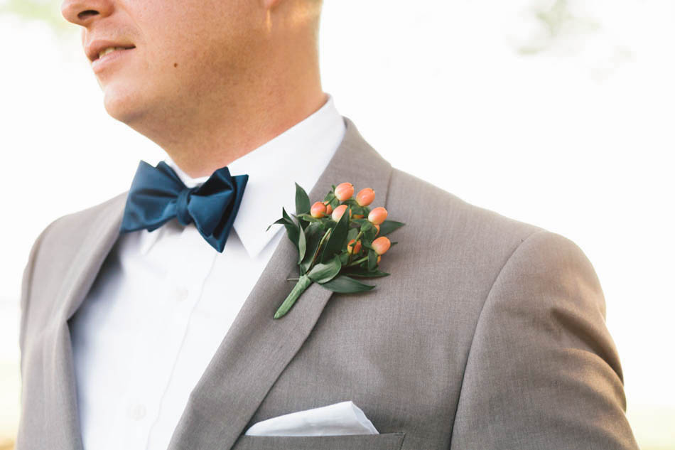 Groomsmen wear berry boutonniere and navy bowtie, Alhambra Hall, Mt Pleasant, South Carolina Kate Timbers Photography. http://katetimbers.com #katetimbersphotography // Charleston Photography // Inspiration