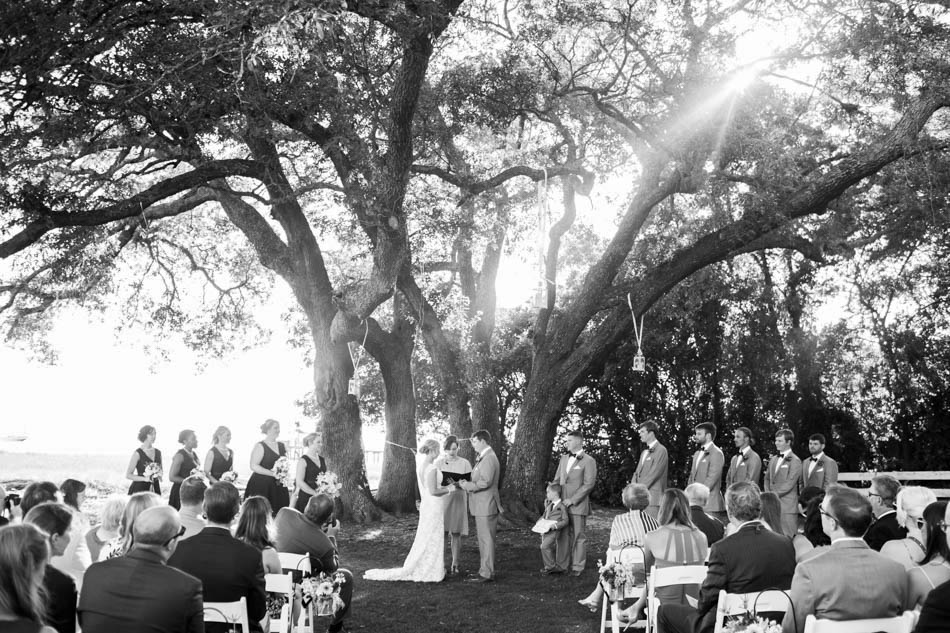 Bride and groom exchange vows, Alhambra Hall, Mt Pleasant, South Carolina Kate Timbers Photography. http://katetimbers.com #katetimbersphotography // Charleston Photography // Inspiration