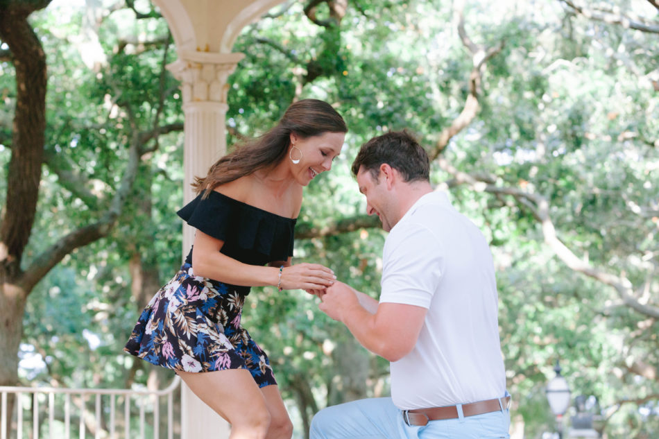 Surprise proposal at White Point Garden, Charleston, South Carolina Kate Timbers Photography. http://katetimbers.com #katetimbersphotography // Charleston Photography // Inspiration