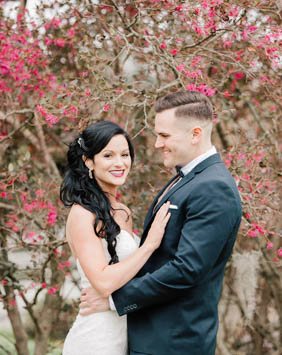 Bride and groom pose together, Boals Farm, Charleston, South Carolina Kate Timbers Photography. http://katetimbers.com #katetimbersphotography // Charleston Photography // Inspiration