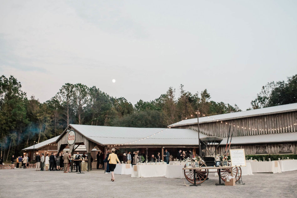 Guests mingle in rustic venue for cocktail hour, Boals Farm, Charleston, South Carolina Kate Timbers Photography. http://katetimbers.com #katetimbersphotography // Charleston Photography // Inspiration