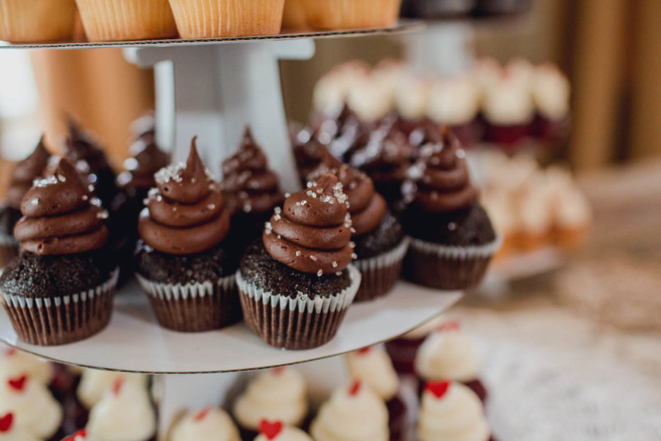 Cupcakes sit on stand, Creek Club at I'on, Charleston, South Carolina. Kate Timbers Photography. http://katetimbers.com