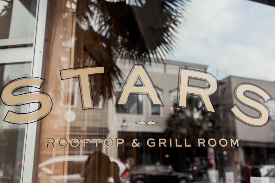 Sign is displayed, Stars Rooftop & Grill Room, Charleston, South Carolina. Kate Timbers Photography. http://katetimbers.com