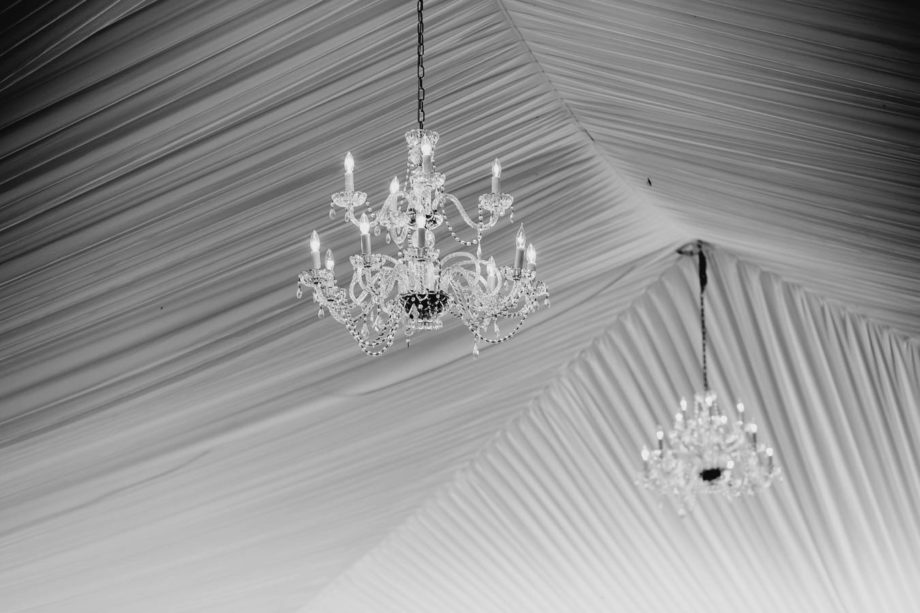 Chandeliers hang in tent, Brookgreen Gardens, Murrells Inlet, South Carolina. Kate Timbers Photography. http://katetimbers.com