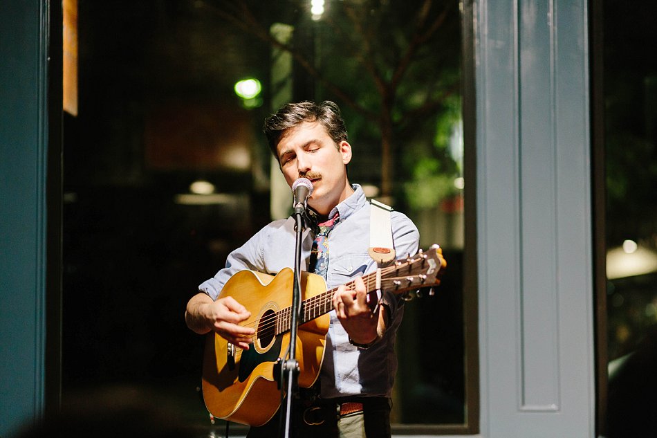 Steven Fiore of Young Mister performs a solo show at the Eclectic Cafe & Vinyl in downtown Charleston, SC.. Kate Timbers Photography. http://katetimbers.com #katetimbersphotography // Charleston Photography // Inspiration