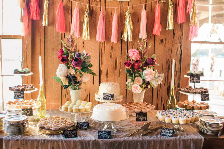 Cake stand has cupcakes, garland and antique plates, Boone Hall Plantation, Charleston, South Carolina. Kate Timbers Photography. http://katetimbers.com #katetimbersphotography // Charleston Photography // Inspiration