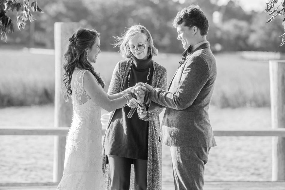Bride and groom exchange vows, Boone Hall Plantation, Charleston, South Carolina. Kate Timbers Photography. http://katetimbers.com #katetimbersphotography // Charleston Photography // Inspiration