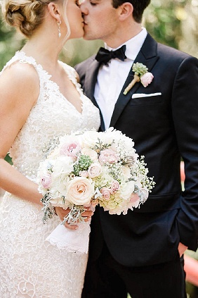 Bride and groom pose on red bridge, Magnolia Plantation, Charleston, South Carolina Kate Timbers Photography. http://katetimbers.com #katetimbersphotography // Charleston Photography // Inspiration