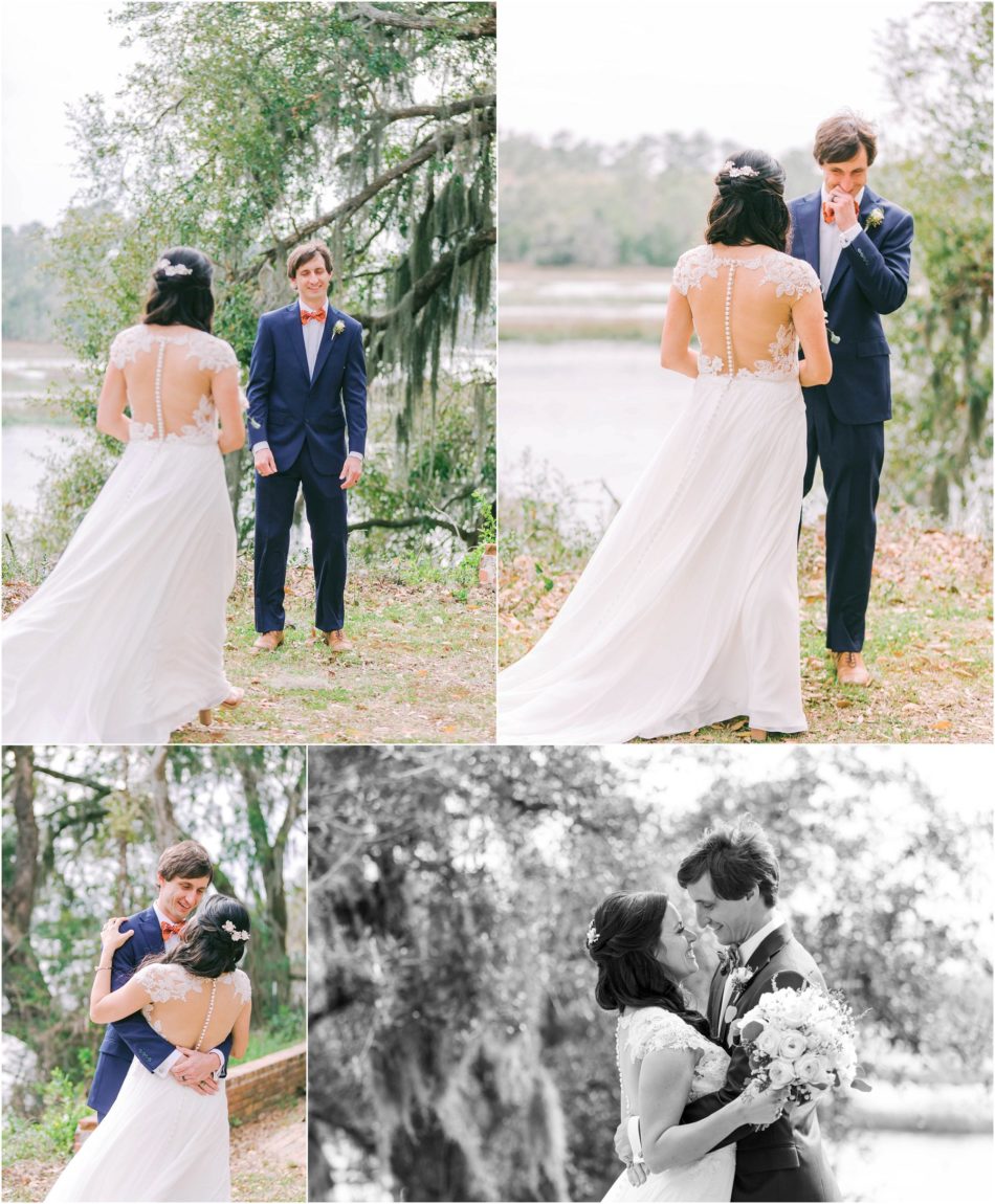 First Look at wedding Toogoodoo River, Kate Timbers Photography. http://katetimbers.com #katetimbersphotography // Charleston Photography // Inspiration
